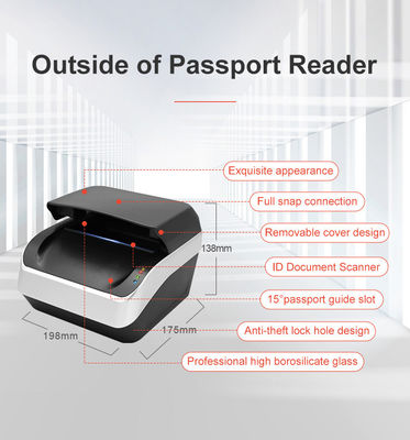 Διαγνωστικό κάρτας ταυτότητας RFID MRZ OCR Λευκό φως υπέρυθρο υπεριώδες σκάνερ διαβατηρίου Διαγνωστικό έγγραφο