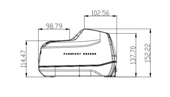 Ορατό φωτισμό Sinosecu e-Passport Reader and Scanner με βάθος χρώματος 24 bit